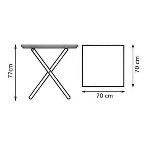 [BLACK FRIDAY] - Kit de Mesa Dobrável 70X70cm, 4 Cadeiras dobrável - Heineken Marrom
