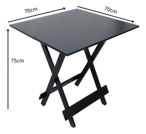 [BLACK FRIDAY] - Kit Mesa Dobrável Madeira Maciça, 4 Cadeiras dobráveis, 70X70cm - Estofado Amarelo