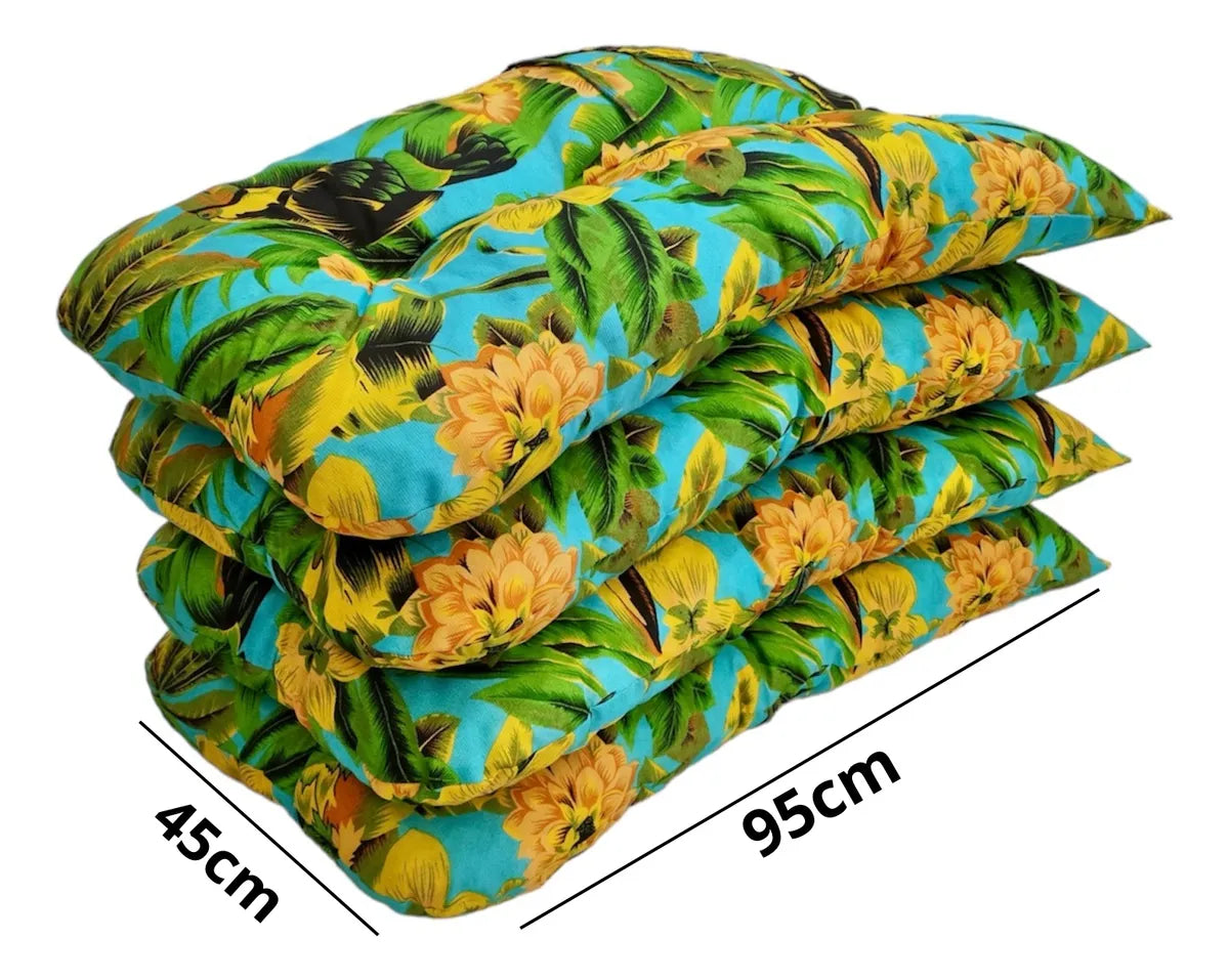 [BLACK FRIDAY] - KIT 1 Namoradeira, 2 Cadeiras Completa GRALHA AMARELA + Brinde 1 Mesa Centro, 4 Almofadas P/ Jardim