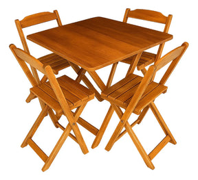 [BLACK FRIDAY] - Kit de Mesa Dobrável, 4 Cadeiras dobrável - MEL
