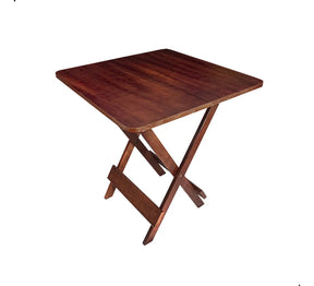 [BLACK FRIDAY] - Kit Mesa dobrável 70X70cm, 4 Cadeiras dobráveis de madeira - IMBUA