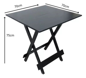 BLACK FRIDAY - Kit Mesa Dobrável Madeira Maciça, 4 Cadeiras dobráveis, 70X70cm - Estofado Vermelho