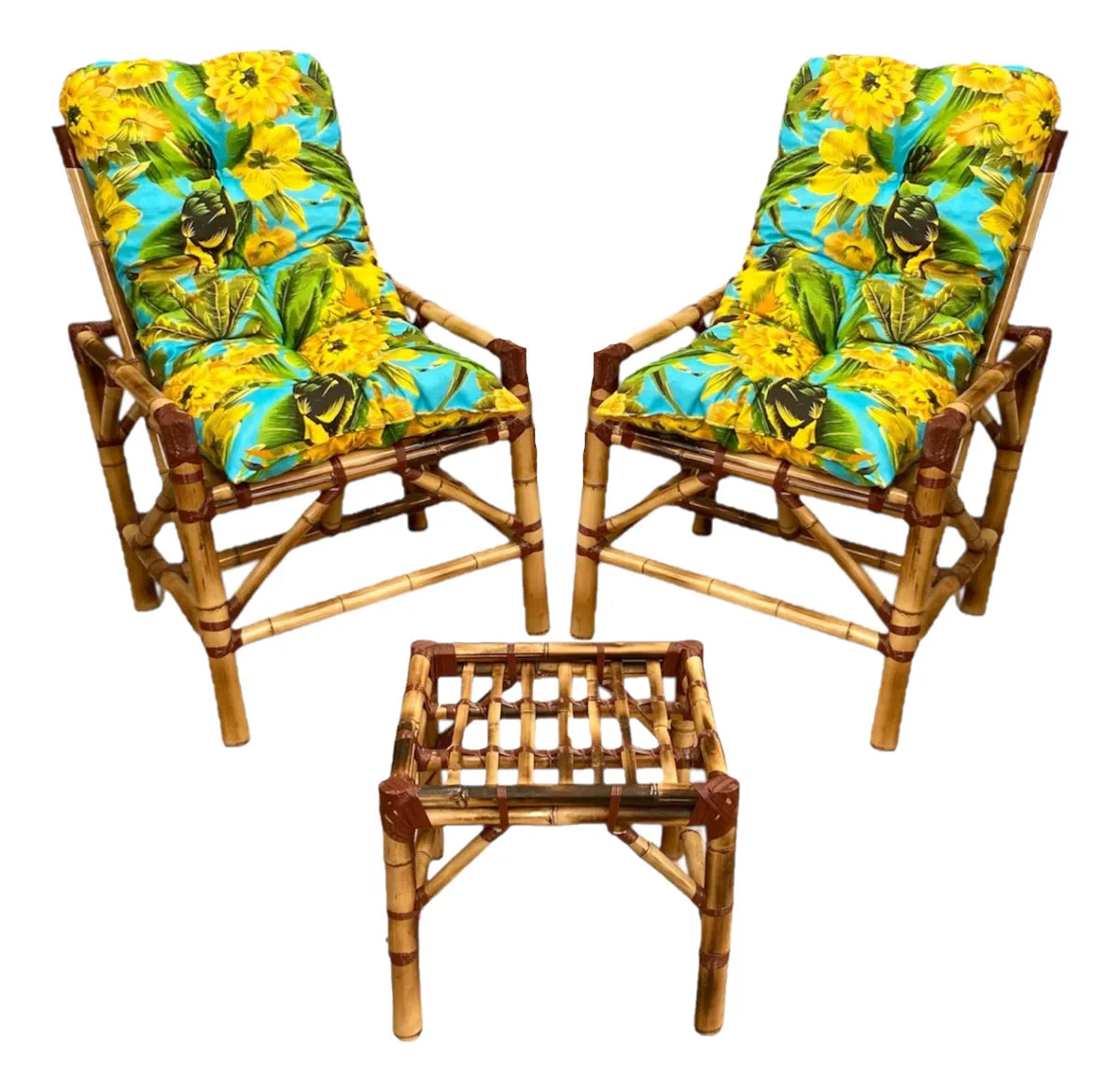 [BLACK FRIDAY] - KIT 1 Namoradeira, 2 Cadeiras Completa GRALHA AMARELA + Brinde 1 Mesa Centro, 4 Almofadas P/ Jardim