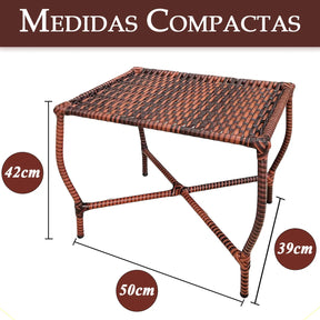 [BLACK FRIDAY] - Kit com 4 cadeiras de Fibra JUNCO Sintética de alta qualidade + 1 Mesa de fibra Brinde, Cor: AMÊNDOAS TERRACOTA