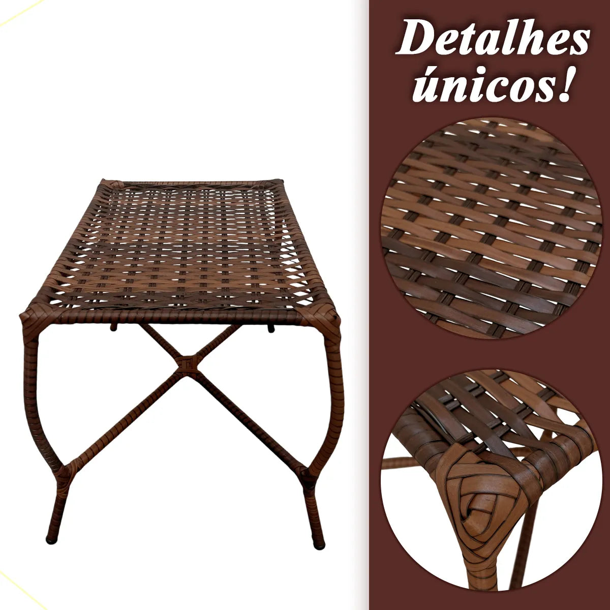 [BLACK FRIDAY] - Kit com 4 cadeiras de Fibra JUNCO Sintética de alta qualidade + 1 Mesa de fibra Brinde, Cor: AMÊNDOAS CHOCOLATE