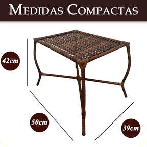 [BLACK FRIDAY] - Kit 4 Cadeiras TRAMA, Fibra Junto Alta Qualidade 86cm Amêndoa Chocolate + 1 Mesa brinde - CASA DA MESA
