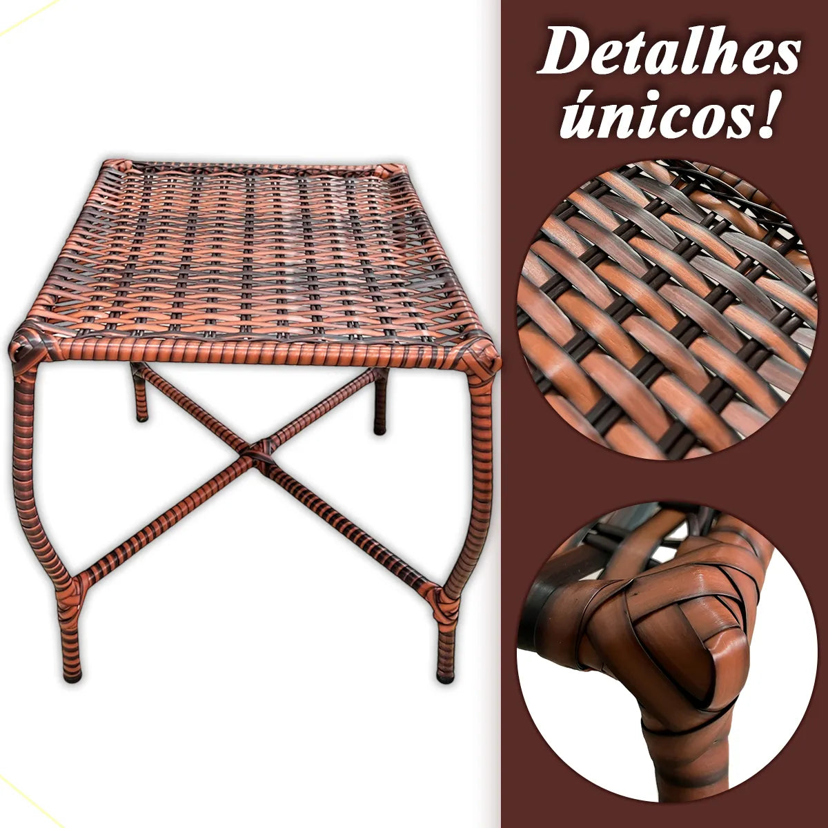 [BLACK FRIDAY] - Kit com 4 cadeiras de Fibra JUNCO Sintética de alta qualidade + 1 Mesa de fibra Brinde, Cor: AMÊNDOAS TERRACOTA