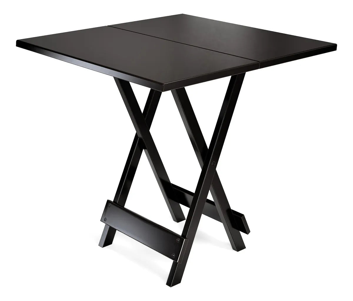 BLACK FRIDAY - Kit Mesa Dobrável Madeira Maciça, 4 Cadeiras dobráveis, 70X70cm - Estofado Vermelho