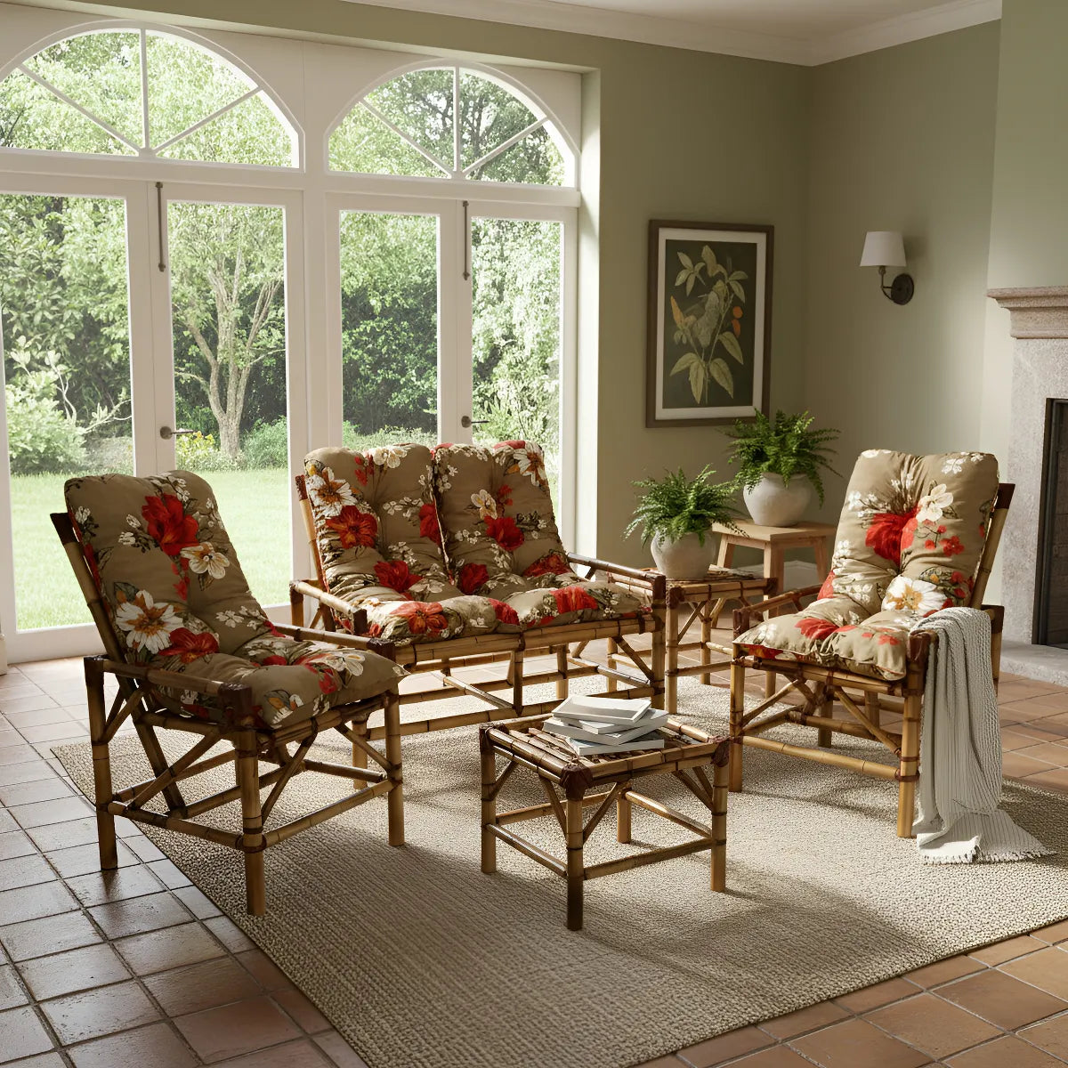 [BLACK FRIDAY] - KIT 1 Namoradeira, 2 Cadeiras Completo CAPUCCINO + Brinde 1 Mesa Centro, 4 Almofadas P/ Jardim