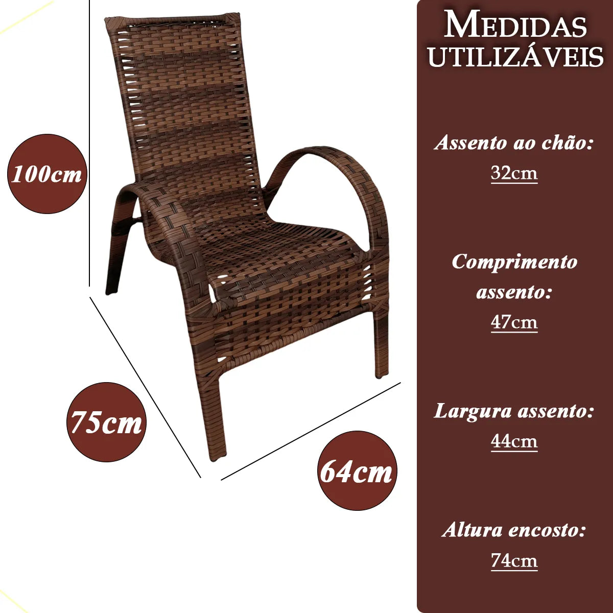 [BLACK FRIDAY] - Kit com 4 cadeiras de Fibra JUNCO Sintética de alta qualidade + 1 Mesa de fibra Brinde, Cor: AMÊNDOAS CHOCOLATE