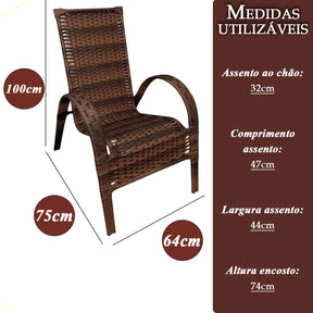 [BLACK FRIDAY] - Kit com 4 cadeiras de Fibra JUNCO Sintética de alta qualidade + 1 Mesa de fibra Brinde, Cor: AMÊNDOAS CHOCOLATE