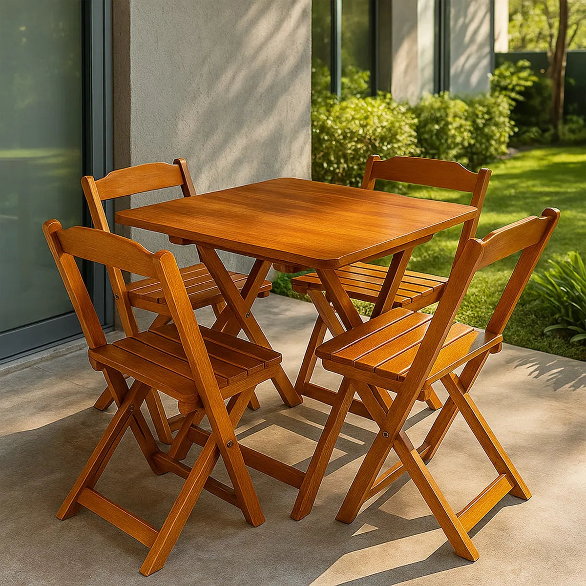 [BLACK FRIDAY] - Kit de Mesa Dobrável, 4 Cadeiras dobrável - MEL