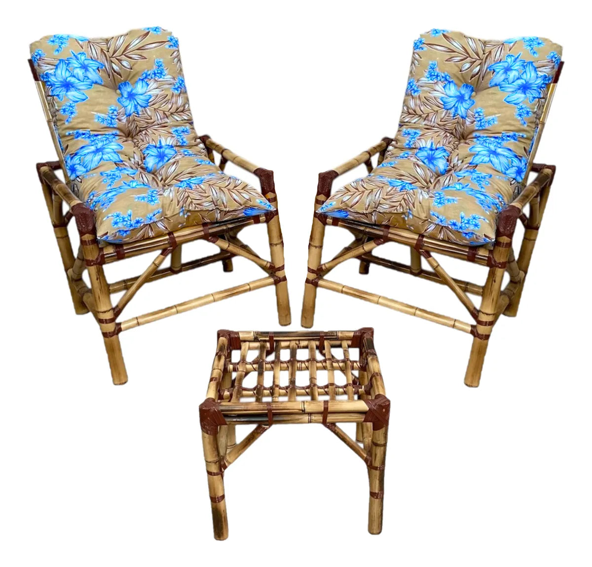 [BLACK FRIDAY] - KIT 1 Namoradeira, 2 Cadeiras Completo Orquídea AZUL + Brinde 1 Mesa Centro, 4 Almofadas P/ Jardim