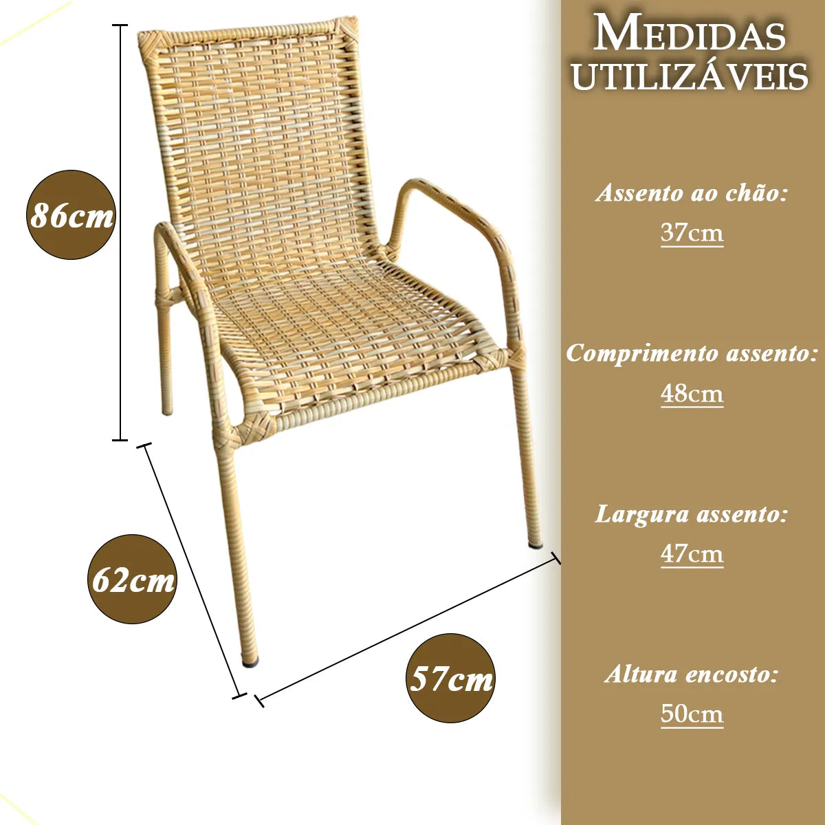 [BLACK FRIDAY] - Kit 4 Cadeiras TRAMA, Fibra Junto Alta Qualidade 86cm Amarelo Claro + 1 Mesa brinde - CASA DA MESA