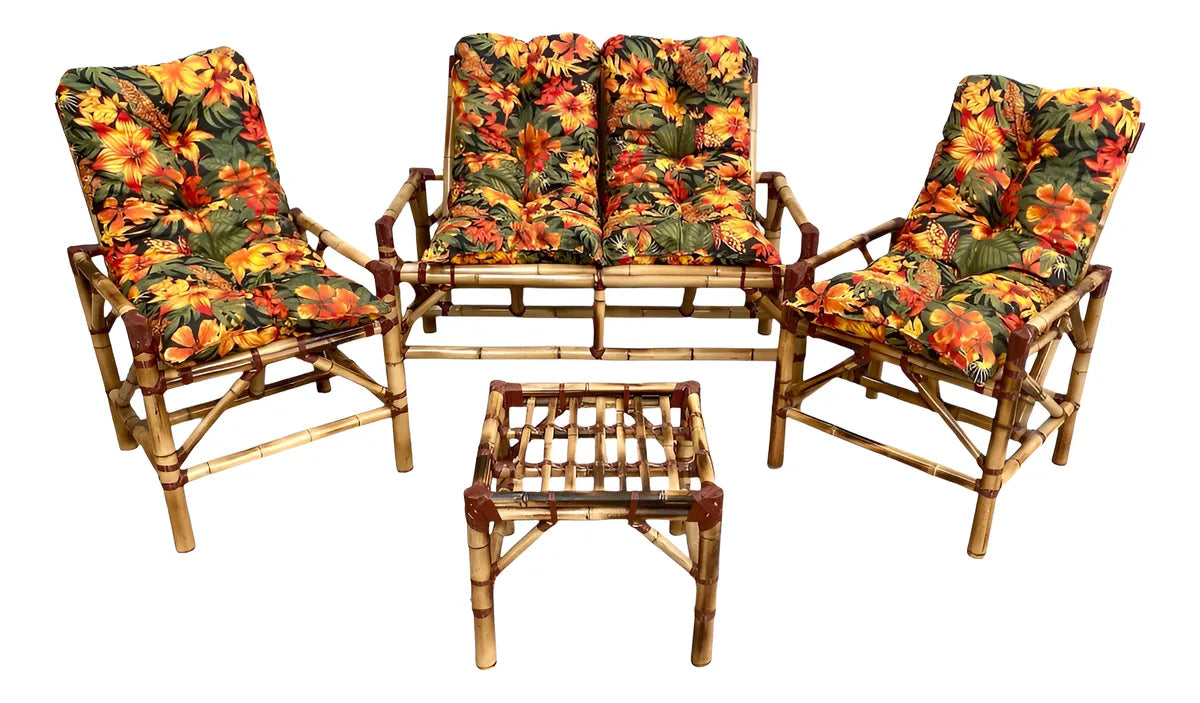 [BLACK FRIDAY] - KIT 1 Namoradeira, 2 Cadeiras Completo Fogo + Brinde 1 Mesa Centro, 4 Almofadas P/ Jardim