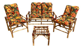 [BLACK FRIDAY] - KIT 1 Namoradeira, 2 Cadeiras Completo Fogo + Brinde 1 Mesa Centro, 4 Almofadas P/ Jardim