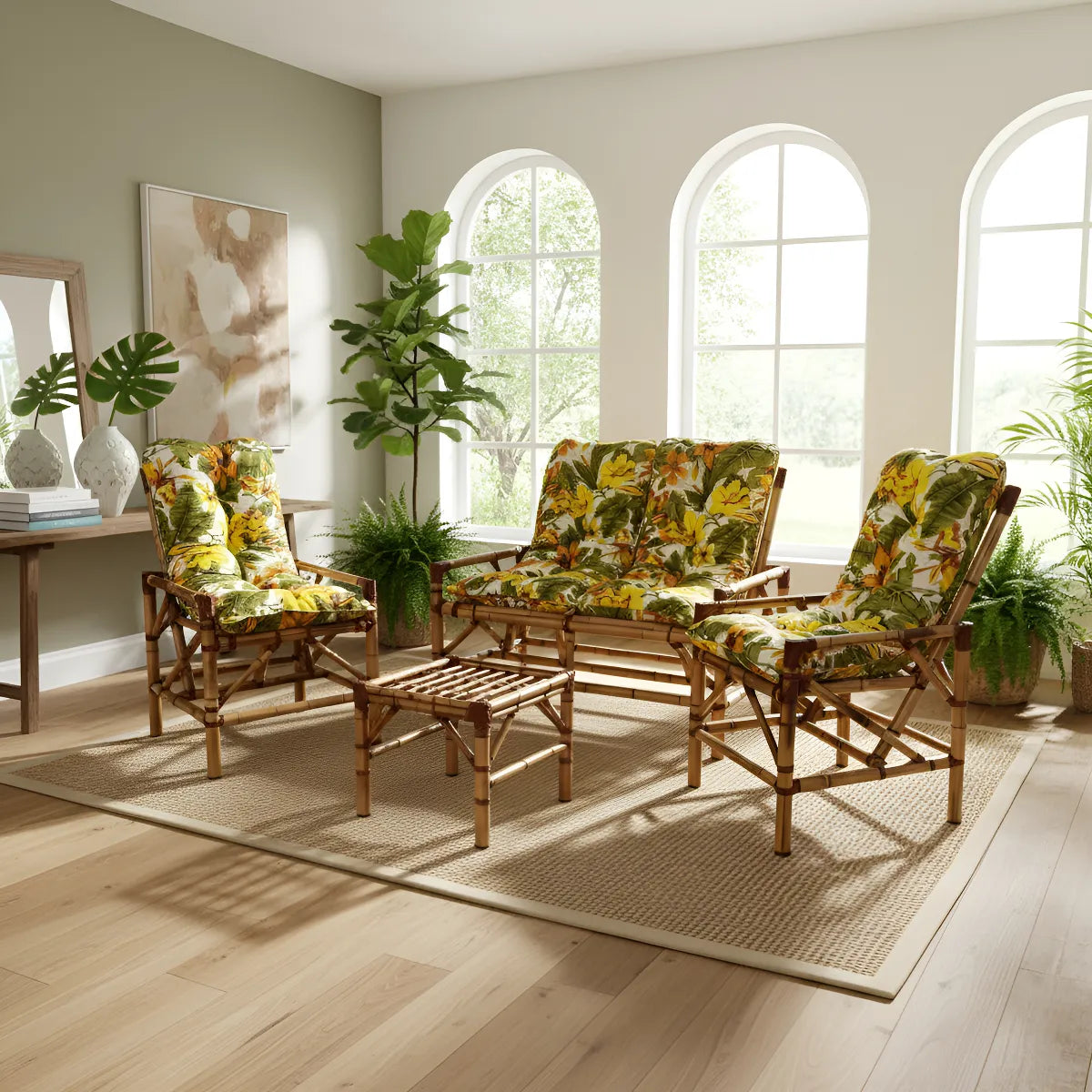 [BLACK FRIDAY] - KIT 1 Namoradeira, 2 Cadeiras Completo Lírio Amarelo + Brinde Exclusivo