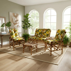 [BLACK FRIDAY] - KIT 1 Namoradeira, 2 Cadeiras Completo Lírio Amarelo + Brinde Exclusivo