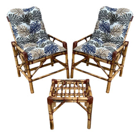 [BLACK FRIDAY] - KIT 1 Namoradeira, 2 Cadeiras Completo Costela Azul + Brinde 1 Mesa Centro, 4 Almofadas P/ Jardim