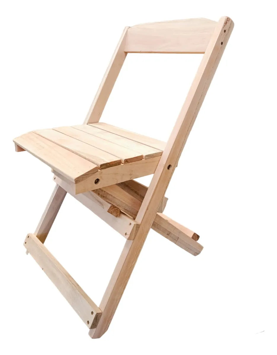 [BLACK FRIDAY] - Kit Mesa Dobrável, 4 Cadeiras dobráveis de madeira, 70X70cm - SEM COR