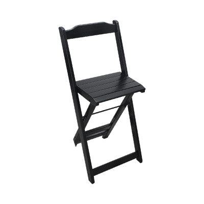 [BLACK FRIDAY] - Kit Bistrô 58cm dobrável, 4 Banquetas dobráveis de madeira, - PRETO