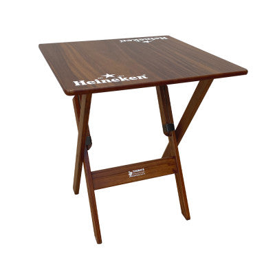 [BLACK FRIDAY] - Kit de Mesa Dobrável 70X70cm, 4 Cadeiras dobrável - Heineken Marrom